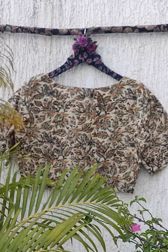 Multicolor cotton printed readymade blouse