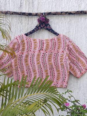 Multicolor cotton printed readymade blouse 4
