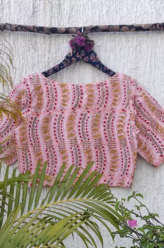 Multicolor cotton printed readymade blouse