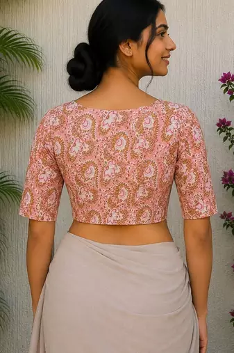 Multicolor cotton printed readymade blouse