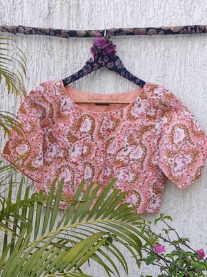 Multicolor cotton printed readymade blouse 3