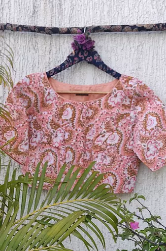 Multicolor cotton printed readymade blouse