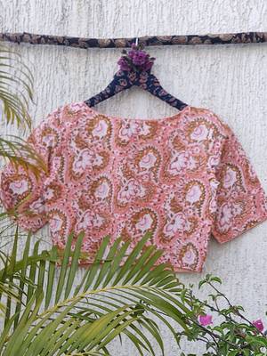 Multicolor cotton printed readymade blouse 4