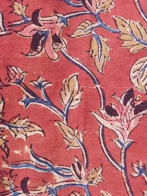 Red cotton printed readymade blouse 5
