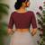 Red cotton printed readymade blouse