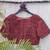 Red cotton printed readymade blouse