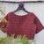 Red cotton printed readymade blouse