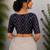 Navy blue cotton printed readymade blouse