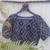 Navy blue cotton printed readymade blouse