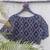 Navy blue cotton printed readymade blouse