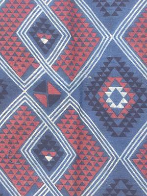 Navy blue cotton printed readymade blouse 5