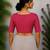 Pink cotton printed readymade blouse
