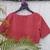 Pink cotton printed readymade blouse