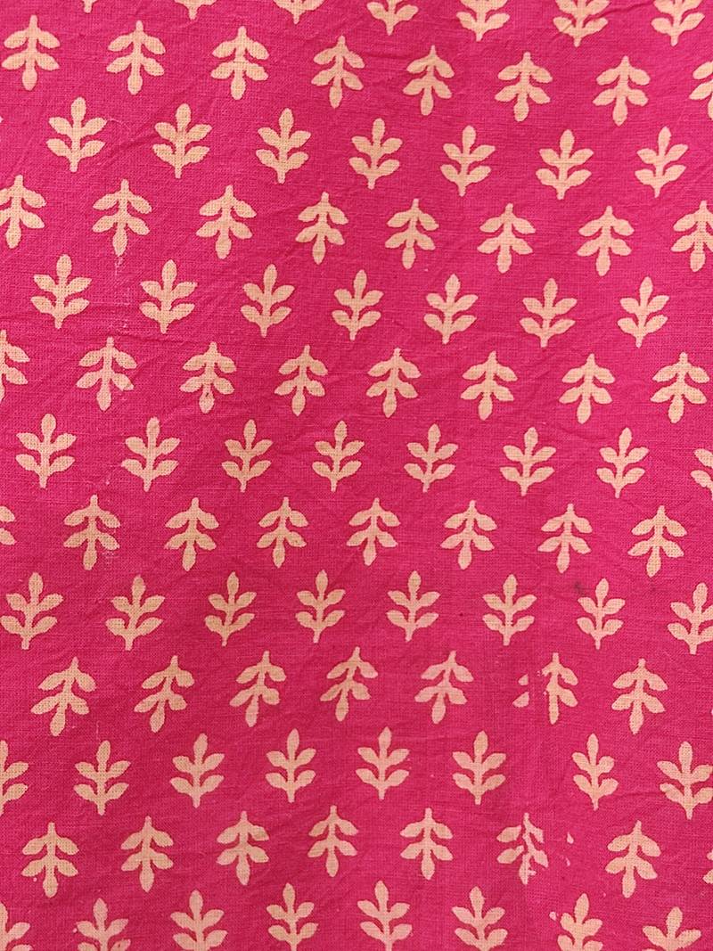 Pink cotton printed readymade blouse