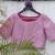 Purple cotton printed readymade blouse