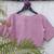 Purple cotton printed readymade blouse