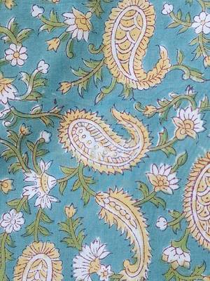 Sky blue cotton printed readymade blouse 5