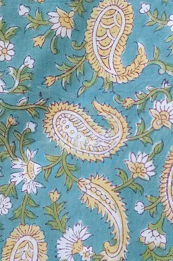 Sky blue cotton printed readymade blouse