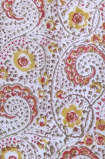 White cotton printed readymade blouse