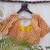 Yellow cotton printed readymade blouse