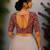 Brown cotton printed readymade blouse