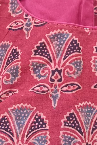 Brown cotton printed readymade blouse