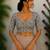 Cream cotton printed readymade blouse