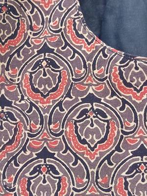 Grey cotton printed readymade blouse 5