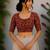 Maroon cotton printed readymade blouse