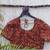 Maroon cotton printed readymade blouse