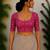 Pink cotton printed readymade blouse