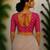 Pink cotton printed readymade blouse