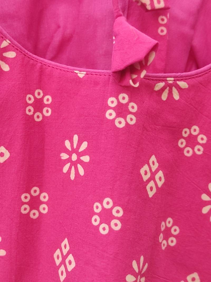 Pink cotton printed readymade blouse