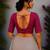 Pink cotton printed readymade blouse