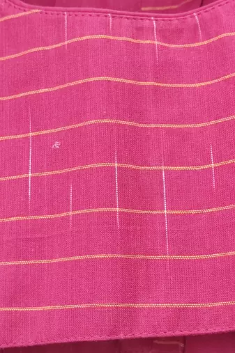 Pink cotton printed readymade blouse