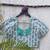 Sky blue cotton printed readymade blouse