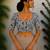 White cotton printed readymade blouse