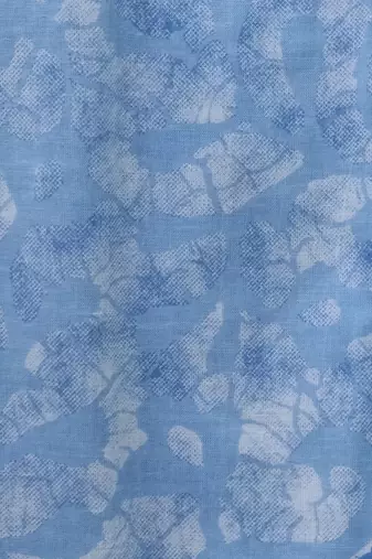 Sky blue cotton printed readymade blouse