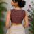 Brown cotton printed readymade blouse