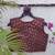 Brown cotton printed readymade blouse