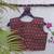 Brown cotton printed readymade blouse
