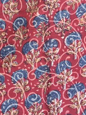Brown cotton printed readymade blouse 5
