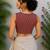 Brown cotton printed readymade blouse