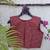 Brown cotton printed readymade blouse