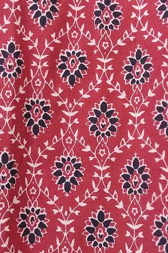 Brown cotton printed readymade blouse