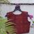 Maroon cotton printed readymade blouse