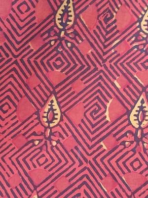 Maroon cotton printed readymade blouse 4