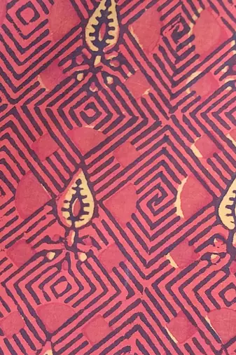 Maroon cotton printed readymade blouse