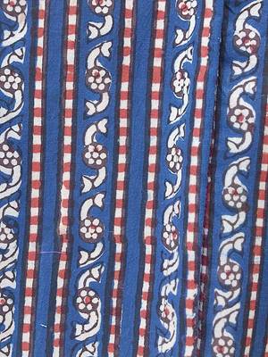 Navy blue cotton printed readymade blouse 5