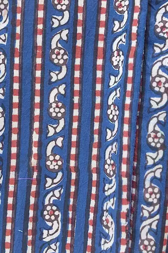 Navy blue cotton printed readymade blouse
